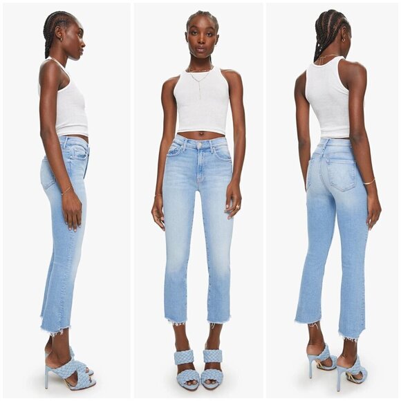 💕MOTHER💕 The Insider Crop Step Fray Jeans ~ Limited Edition 28 NWOT - Picture 1 of 16